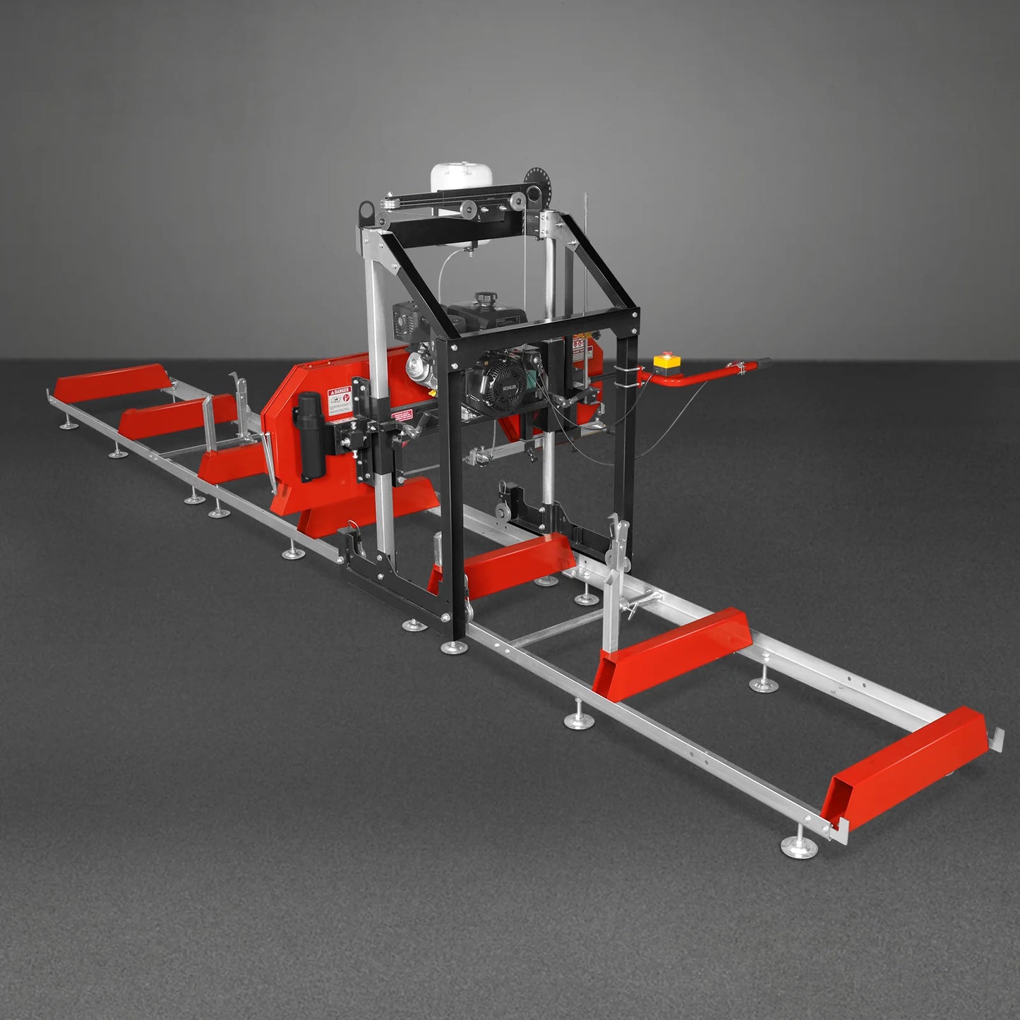 26" Portable Sawmill (5x Blades Included), KOHLER CH440 429cc E-Start Gasoline Engine, 20" Board Width, 20' Track Length (13' Track Length + 6.4' Track Extension Included) , SM-26