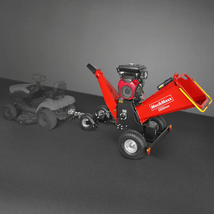 8 inch HONDA E-Start 688cc 22hp Gas Powered 4 - Wheel Drum Wood Chipper with Taillight ,  B200