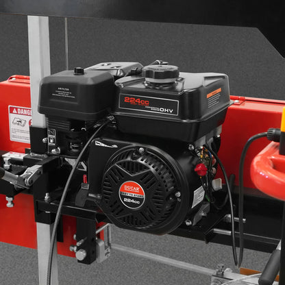 22" Portable Sawmill,  224cc 7HP DUCAR Gasoline Engine,  18" Board Width,  13' Track Length ,  SM-22