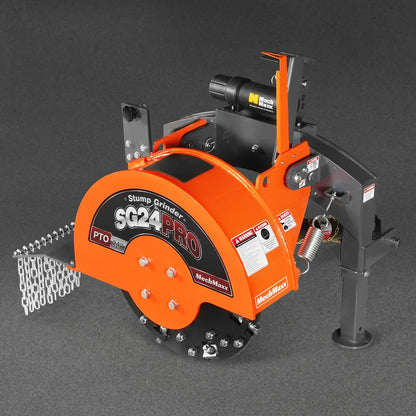 3-Point PTO Stump Grinder with 34 Carbide Teeth (PTO Shaft Included with Slip Clutch), for 15-45HP Tractor, SG24PRO