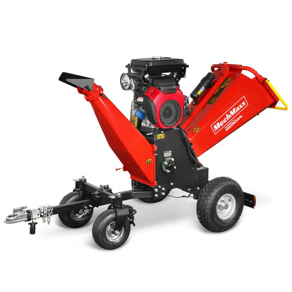 8 inch HONDA E-Start 688cc 22hp Gas Powered 4 - Wheel Drum Wood Chipper with Taillight ,  B200