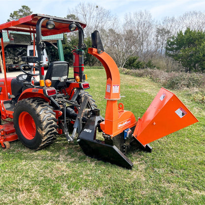 3 Point PTO Wood Chipper Attachment For Tractors Up To 45HP (PTO Shaft Included),  BX42S