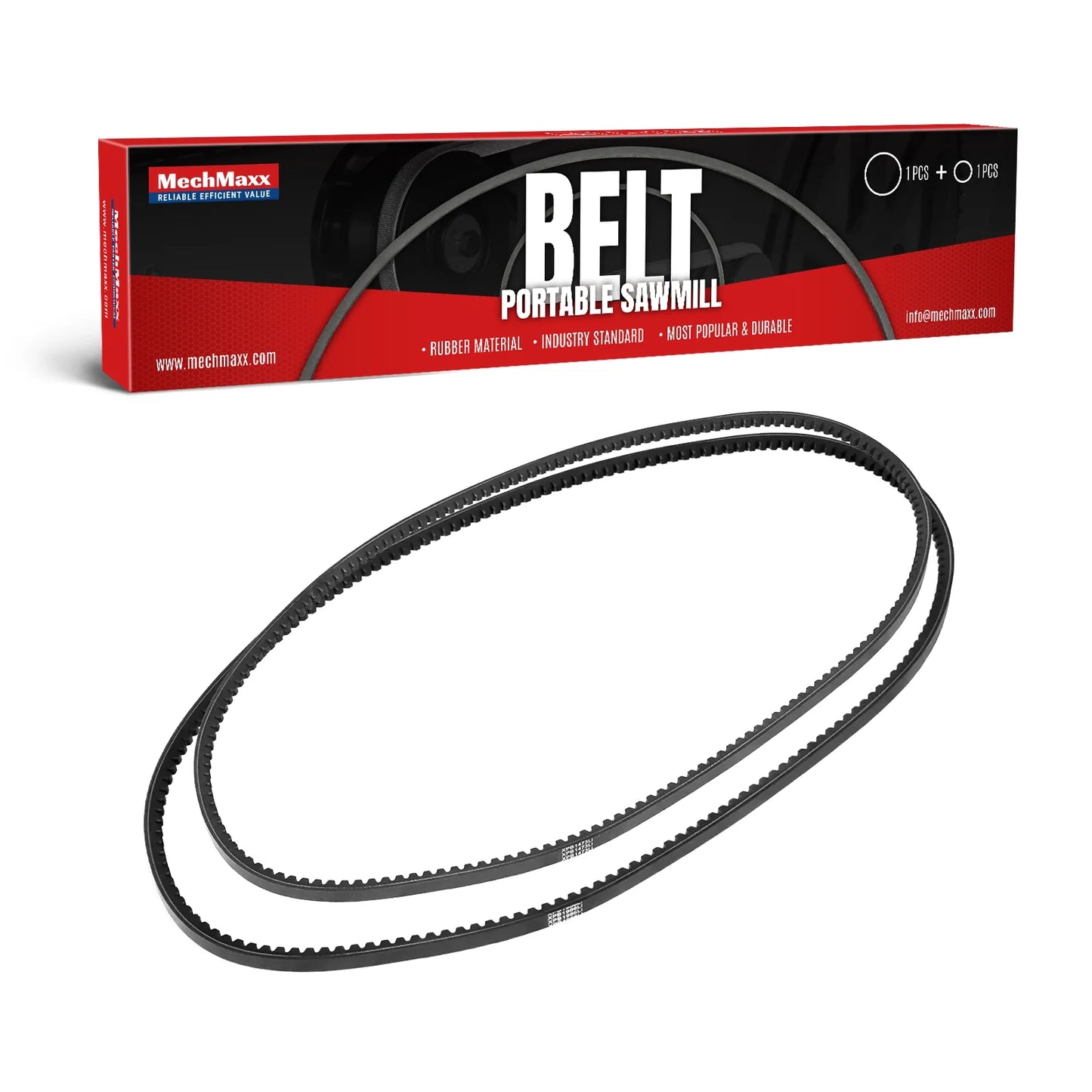 ( 1 Pack / 2 Pcs ) Belt for 26" Portable Sawmill, SM-26 (SKU: 150166; 150166D6; 150166K6）