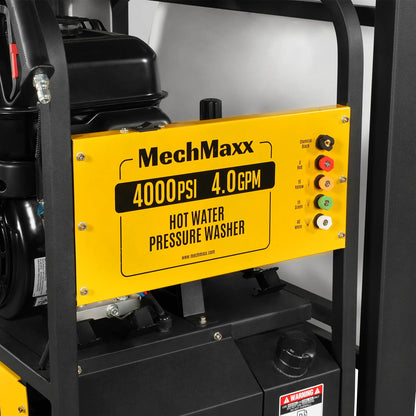 4000 PSI 4 GPM ZONSEN E-Start Engine Hot Water Pressure Washer Skid Mounted with 245 Gal Tank,  HPW40DBT
