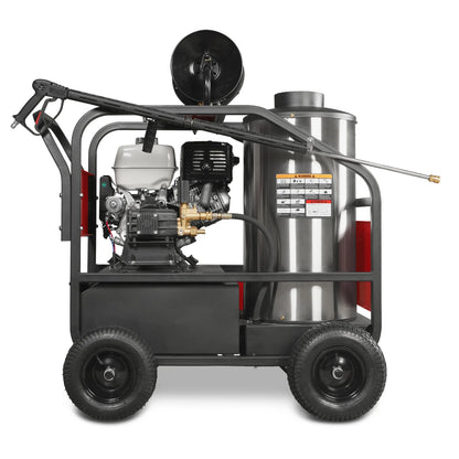 4000 PSI 4 GPM HONDA E-Start Engine Hot Water Pressure Washer with Hose Reel,  HPW40H