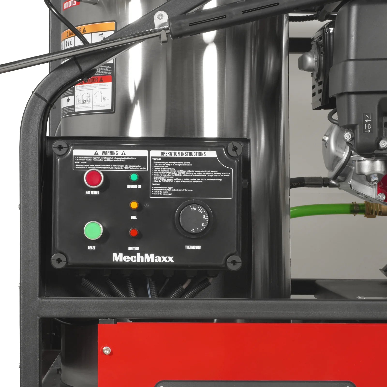 4000 PSI 4 GPM HONDA E-Start Engine Hot Water Pressure Washer Skid Mounted with 175 Gal Tank,  HPW40HT