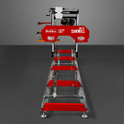 22" Portable Sawmill,  274cc 8.1HP Gasoline Engine,  18" Board Width,  13' Track Length ,  SM-22