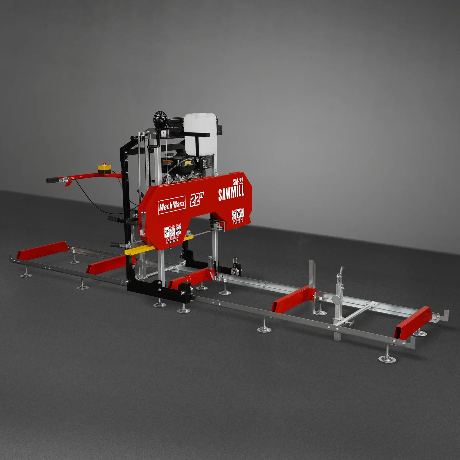 22" Portable Sawmill,  274cc 8.1HP Gasoline Engine,  18" Board Width,  13' Track Length ,  SM-22