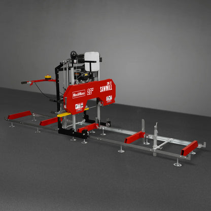 22" Portable Sawmill,  274cc 8.1HP Gasoline Engine,  18" Board Width,  13' Track Length ,  SM-22