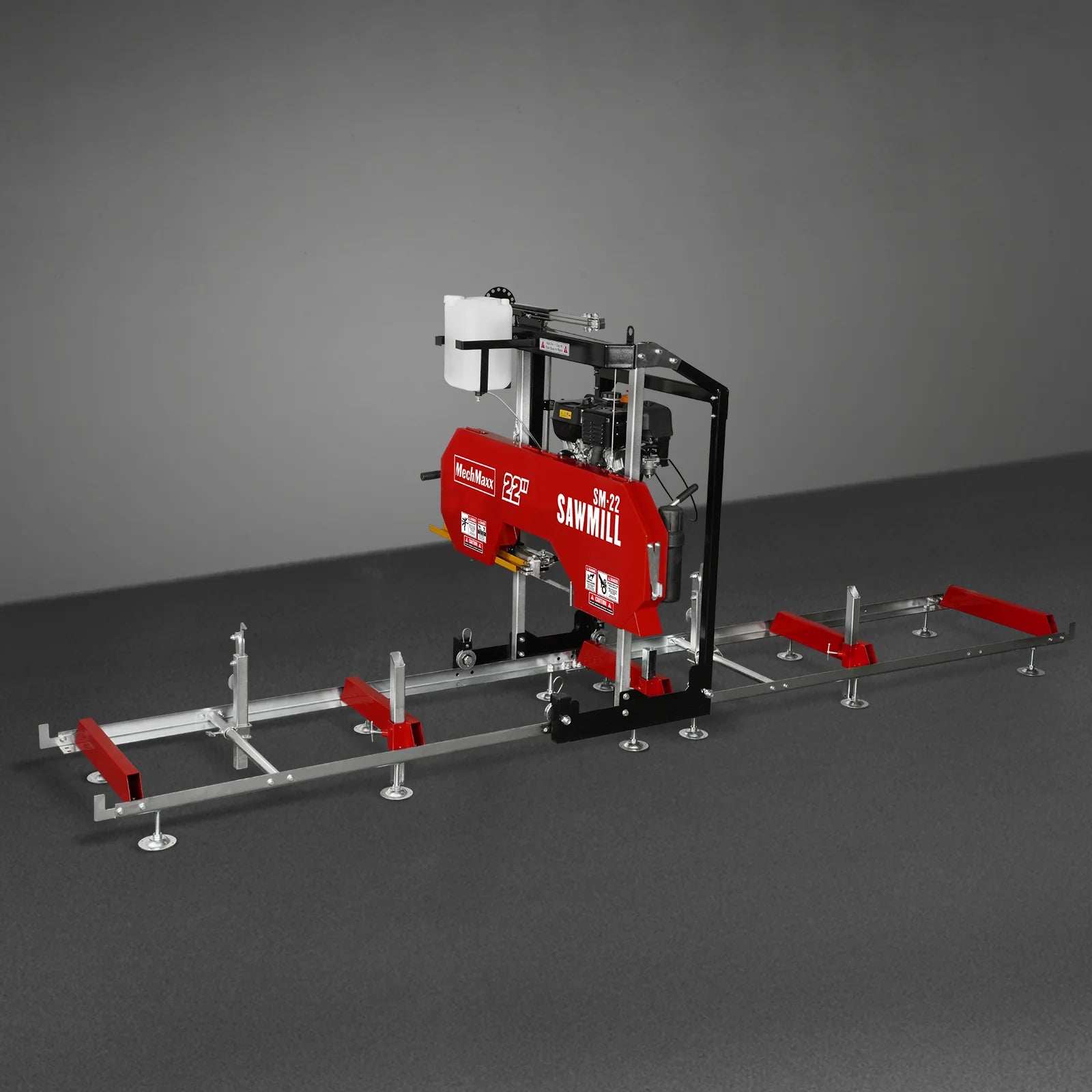22" Portable Sawmill,  274cc 8.1HP Gasoline Engine,  18" Board Width,  13' Track Length ,  SM-22