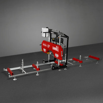 22" Portable Sawmill,  274cc 8.1HP Gasoline Engine,  18" Board Width,  13' Track Length ,  SM-22