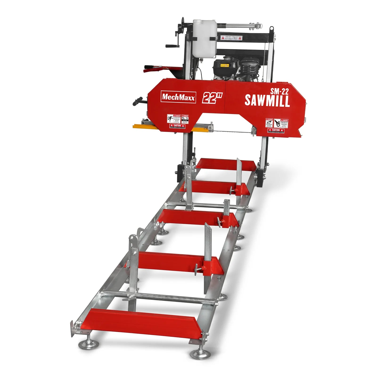 22" Portable Sawmill,  274cc 8.1HP Gasoline Engine,  18" Board Width,  13' Track Length ,  SM-22