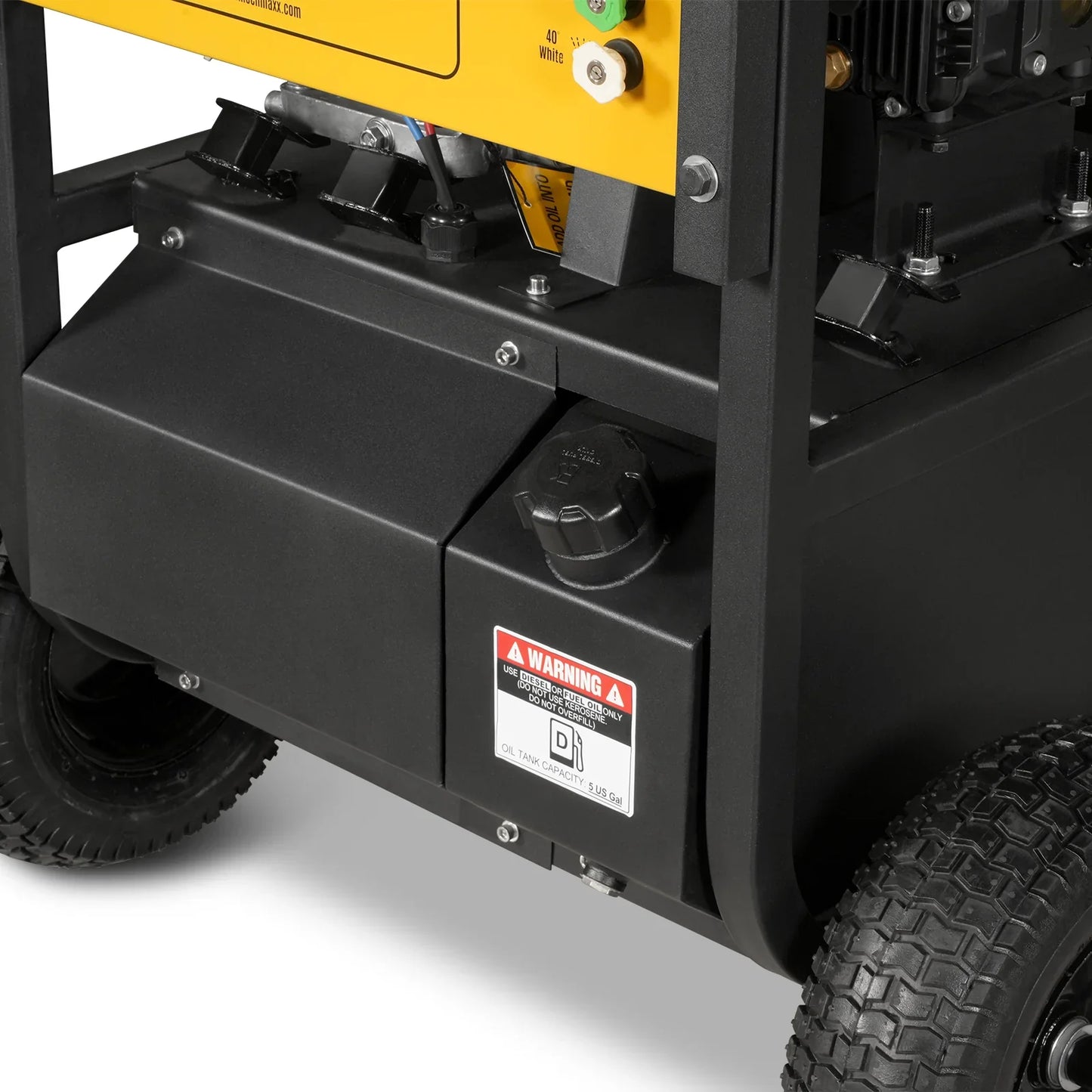 4000 PSI 4 GPM ZONSEN E-Start Engine Hot Water Pressure Washer with Hose Reel,  HPW40D