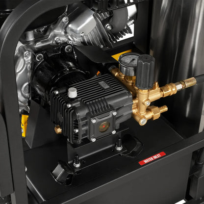 4000 PSI 4 GPM ZONSEN E-Start Engine Hot Water Pressure Washer with Hose Reel,  HPW40D