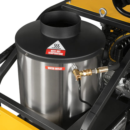 4000 PSI 4 GPM ZONSEN E-Start Engine Hot Water Pressure Washer with Hose Reel,  HPW40D
