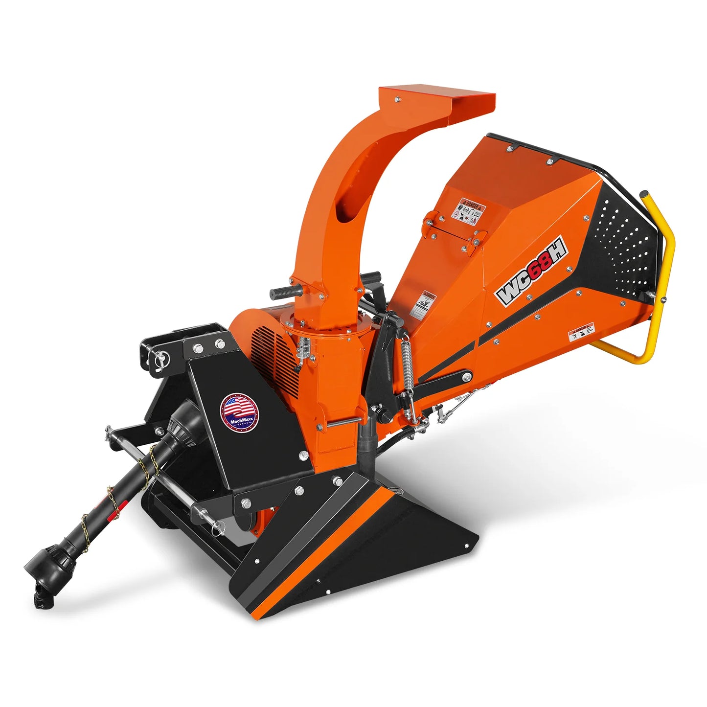 6" 3 Point Hydraulic Feeding PTO Wood Chipper for 20-50HP Tractor,  WC68H