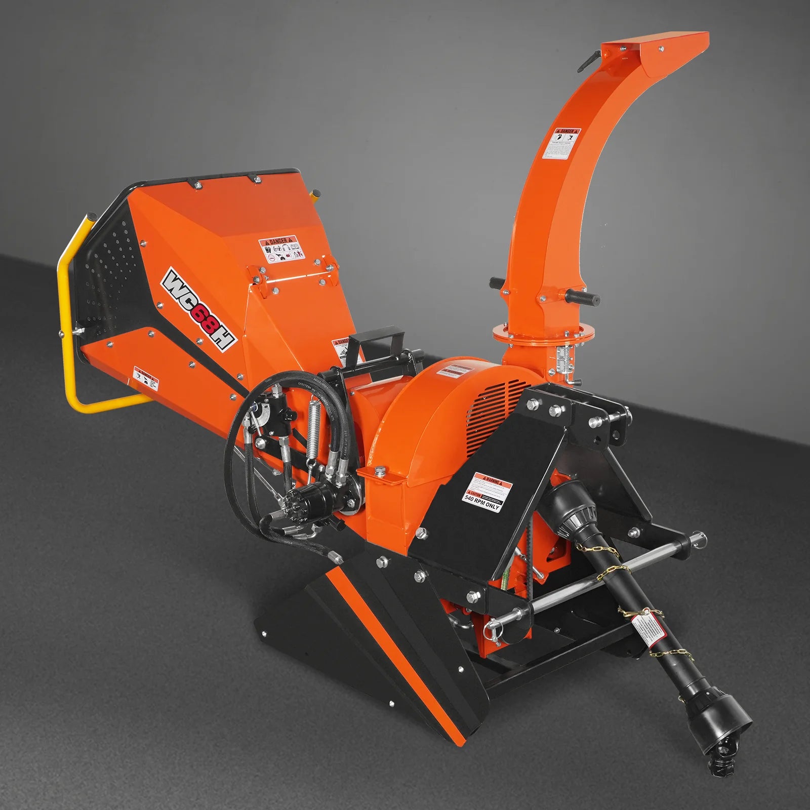 6" 3 Point Hydraulic Feeding PTO Wood Chipper for 20-50HP Tractor,  WC68H