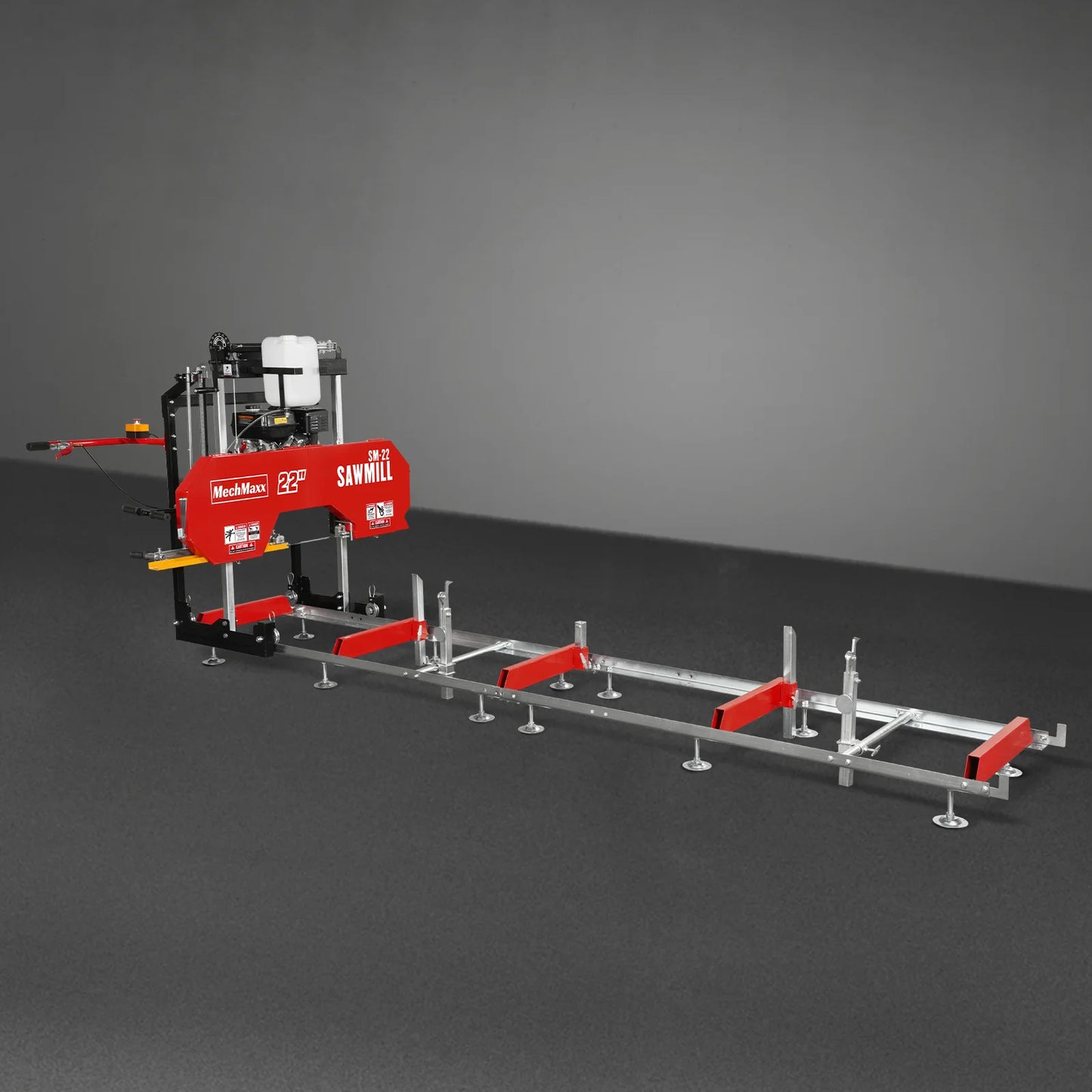 22" Portable Sawmill,  274cc 8.1HP Gasoline Engine,  18" Board Width,  13' Track Length ,  SM-22