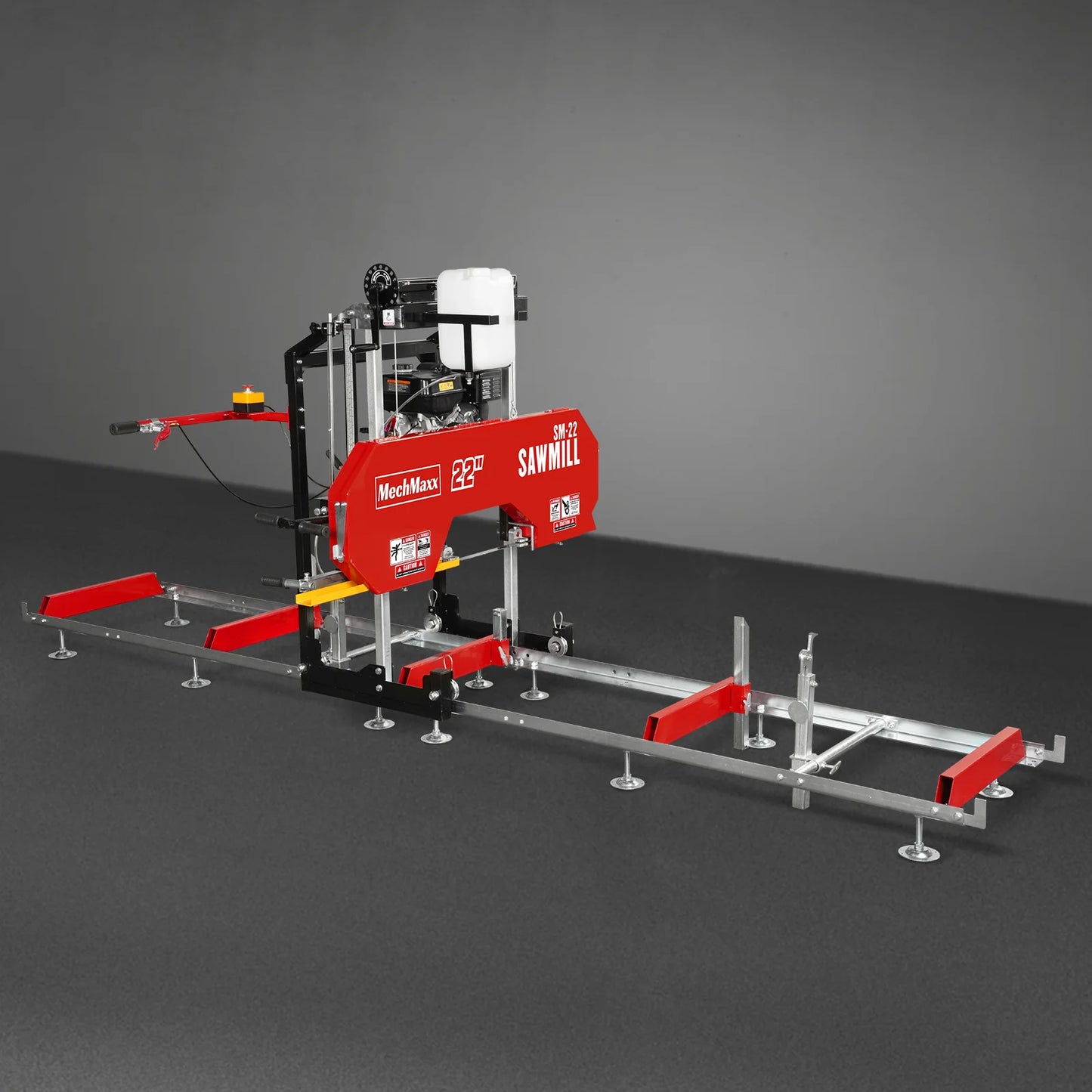 22" Portable Sawmill,  274cc 8.1HP Gasoline Engine,  18" Board Width,  13' Track Length ,  SM-22