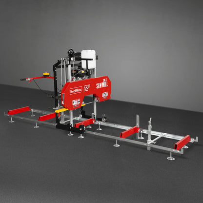 22" Portable Sawmill,  274cc 8.1HP Gasoline Engine,  18" Board Width,  13' Track Length ,  SM-22