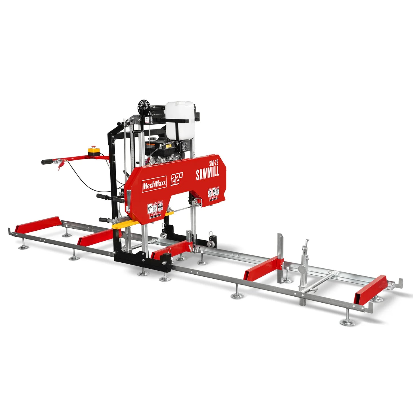 22" Portable Sawmill,  274cc 8.1HP Gasoline Engine,  18" Board Width,  13' Track Length ,  SM-22