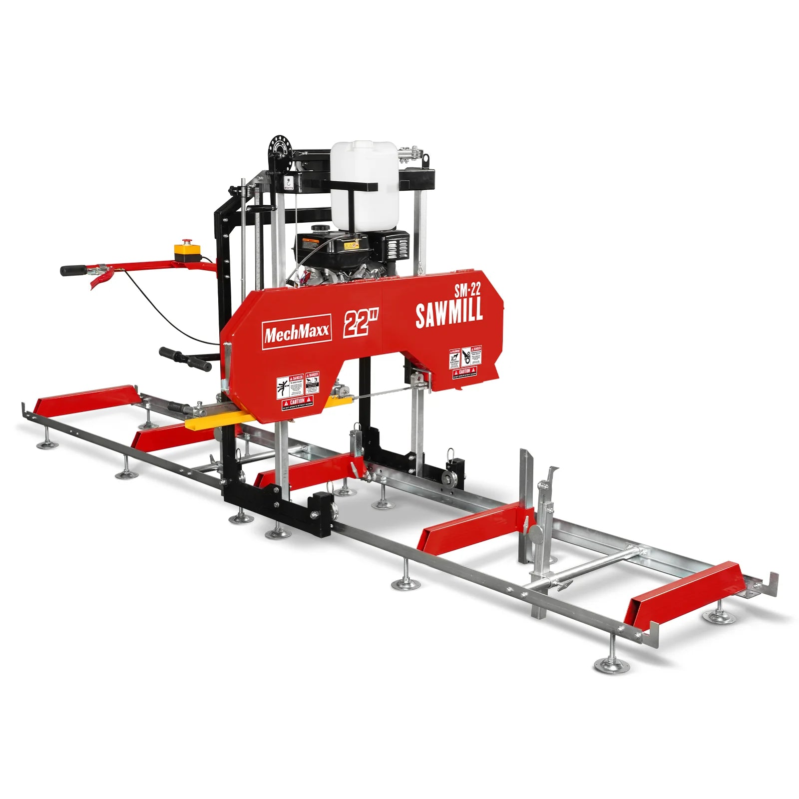 22" Portable Sawmill,  274cc 8.1HP Gasoline Engine,  18" Board Width,  13' Track Length ,  SM-22