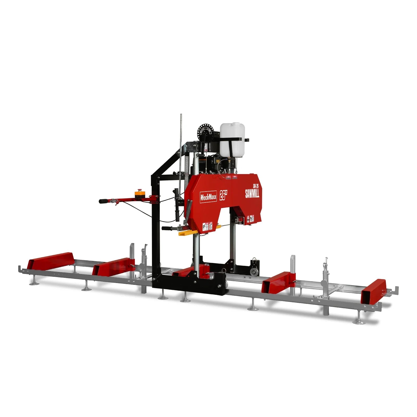 26" Portable Sawmill,  459cc 15HP E-Start Gasoline Engine,  20" Board  Width,  13' Track Length ,  SM-26