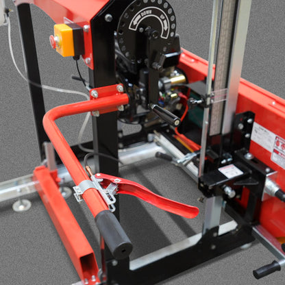 32" Portable Sawmill,  459cc 15HP E-Start Gasoline Engine,  26.5" Board Width,  13' Track Length ,  SM-32
