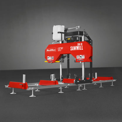 18" Portable Sawmill,  212cc 7HP Gasoline Engine,  15" Board  Width,  10' Track Length ,  SM-18