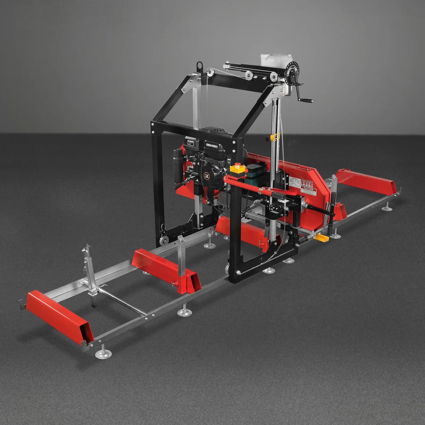 26" Portable Sawmill,  459cc 15HP E-Start Gasoline Engine,  20" Board  Width,  13' Track Length ,  SM-26
