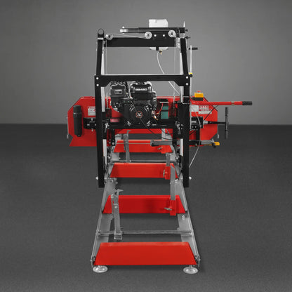 26" Portable Sawmill,  459cc 15HP E-Start Gasoline Engine,  20" Board  Width,  13' Track Length ,  SM-26