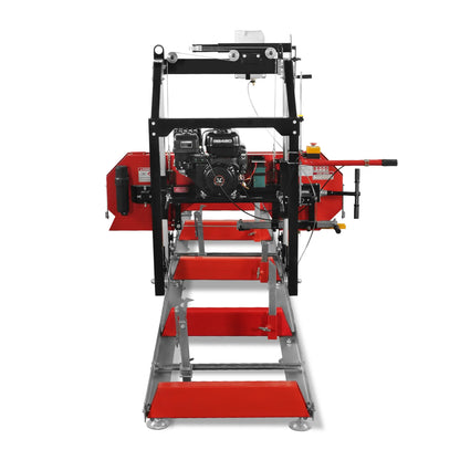 26" Portable Sawmill,  459cc 15HP E-Start Gasoline Engine,  20" Board  Width,  13' Track Length ,  SM-26