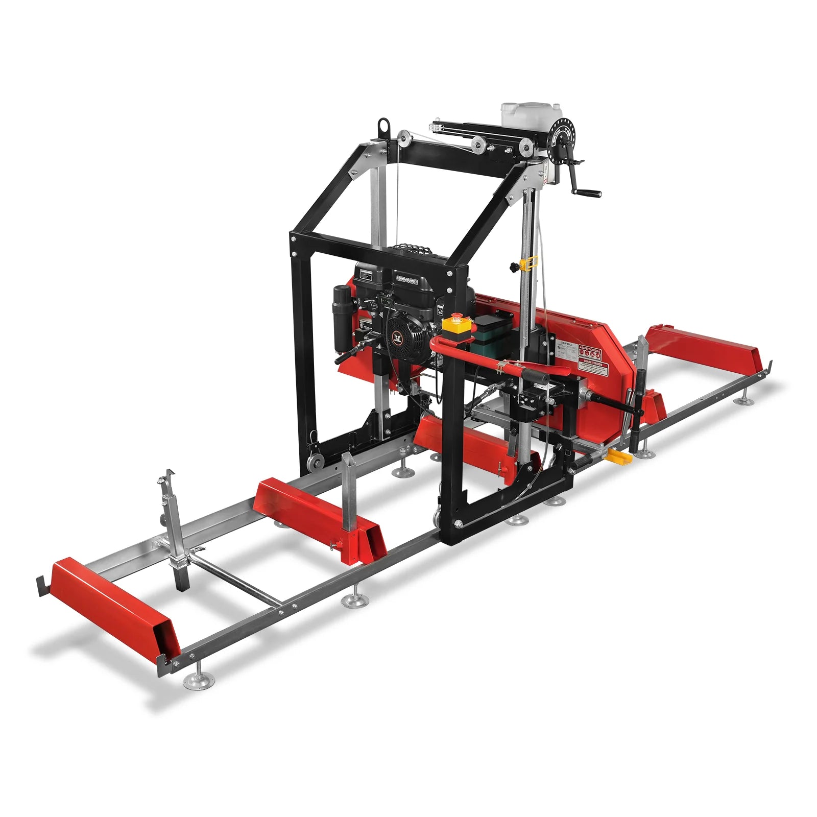 26" Portable Sawmill,  459cc 15HP E-Start Gasoline Engine,  20" Board  Width,  13' Track Length ,  SM-26