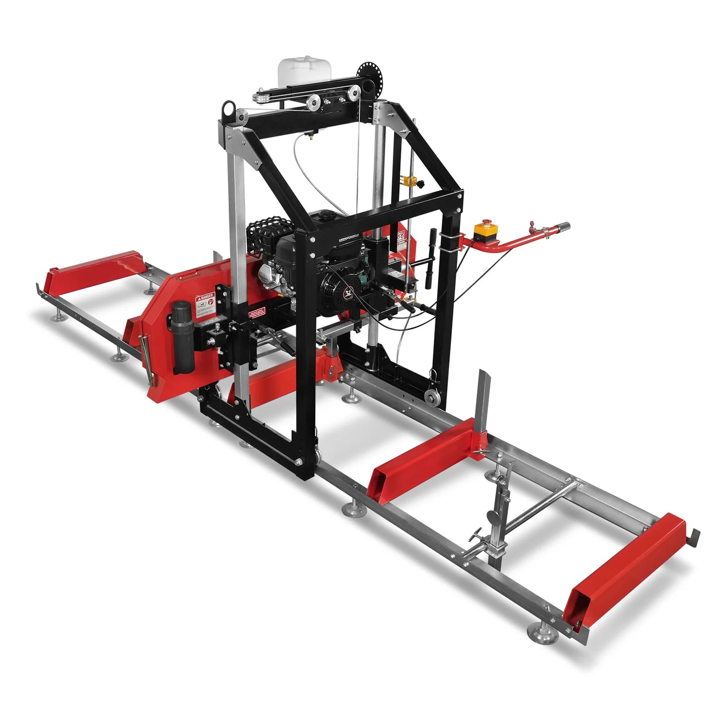 26" Portable Sawmill,  459cc 15HP E-Start Gasoline Engine,  20" Board  Width,  13' Track Length ,  SM-26
