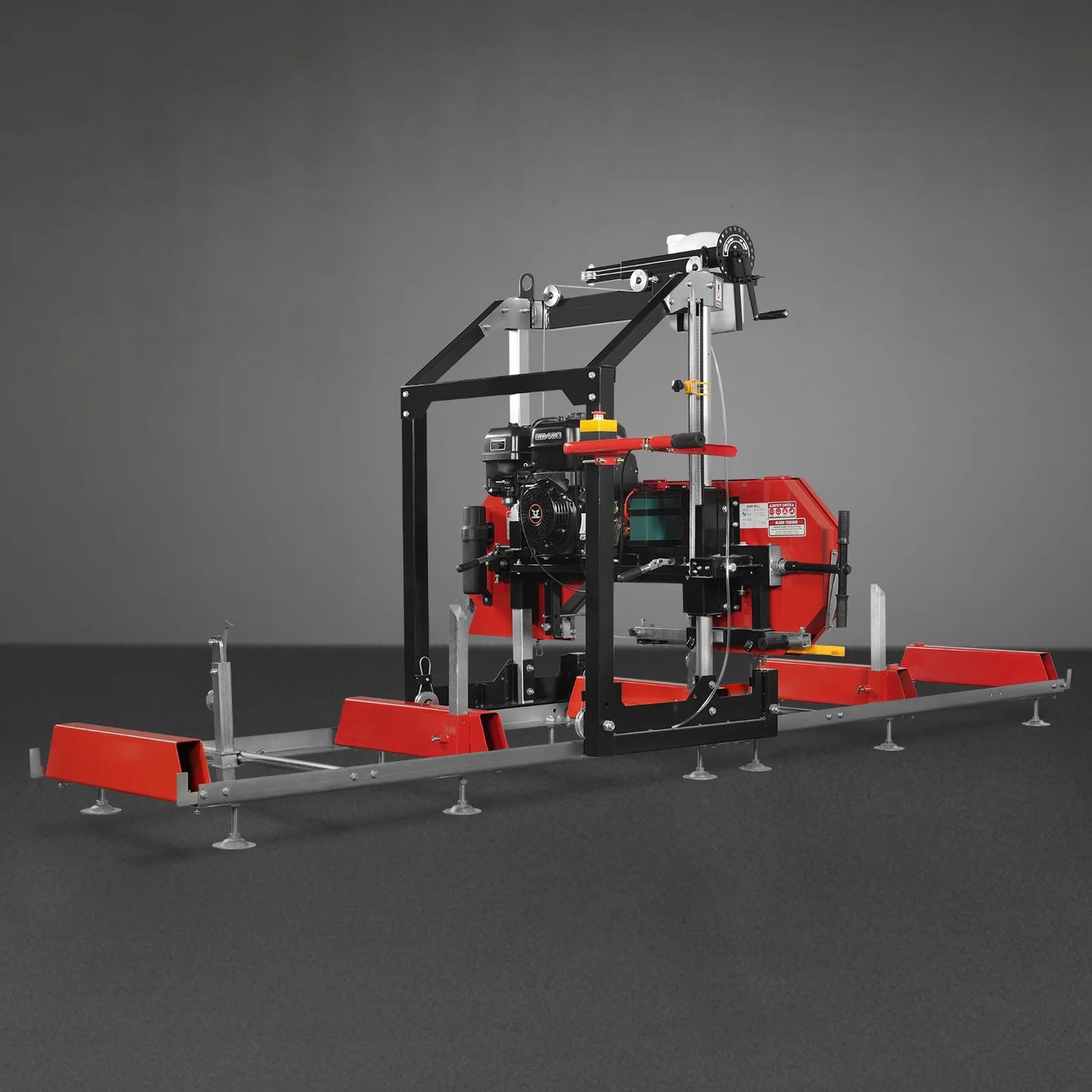 26" Portable Sawmill,  459cc 15HP E-Start Gasoline Engine,  20" Board  Width,  13' Track Length ,  SM-26