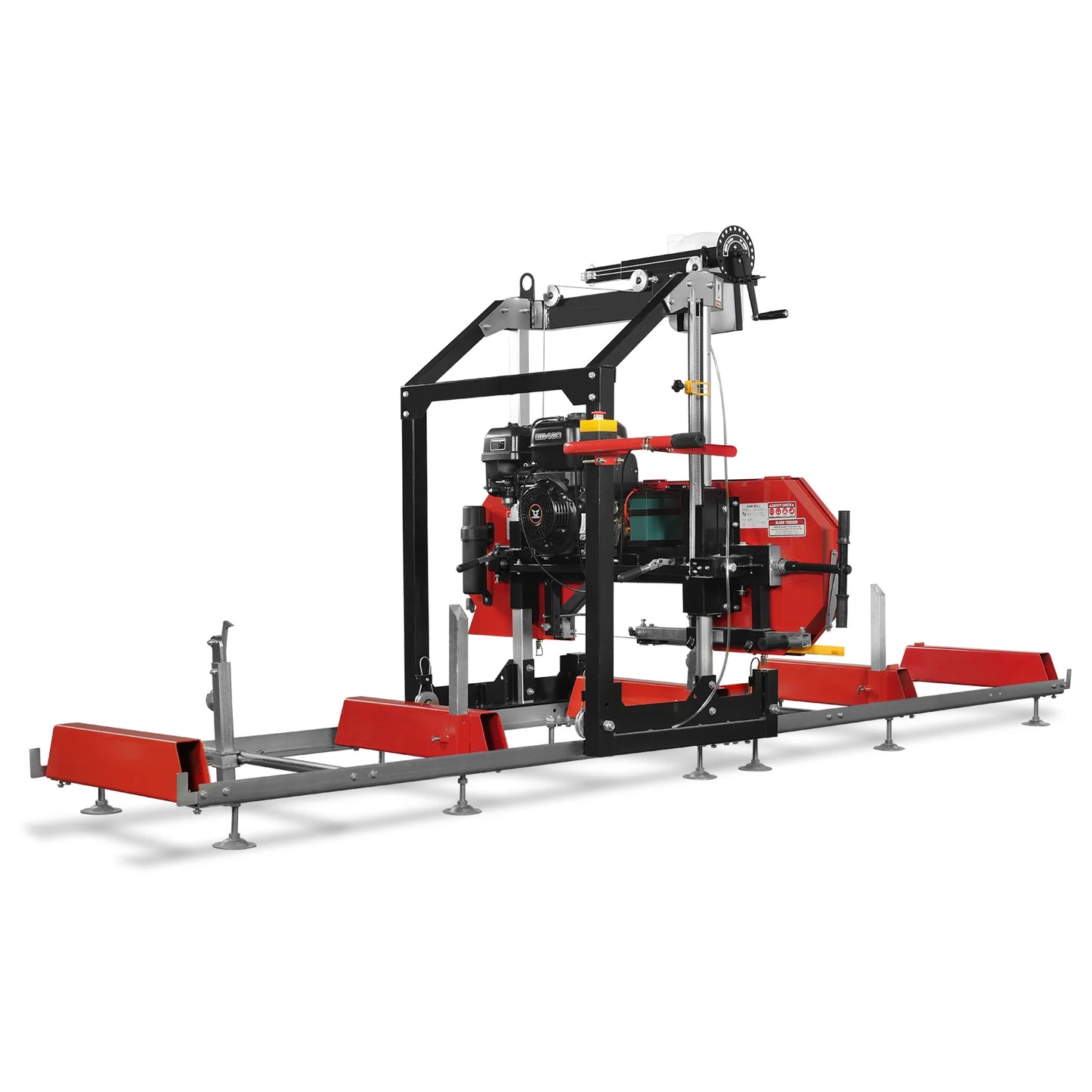 26" Portable Sawmill,  459cc 15HP E-Start Gasoline Engine,  20" Board  Width,  13' Track Length ,  SM-26
