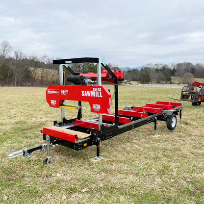 36" MAX Portable Sawmill,  25HP 750cc ZONSEN V-Twin Engine,  36" Board Width,  20' Track Length,  (10 x Blades Included),  SM-36MAX