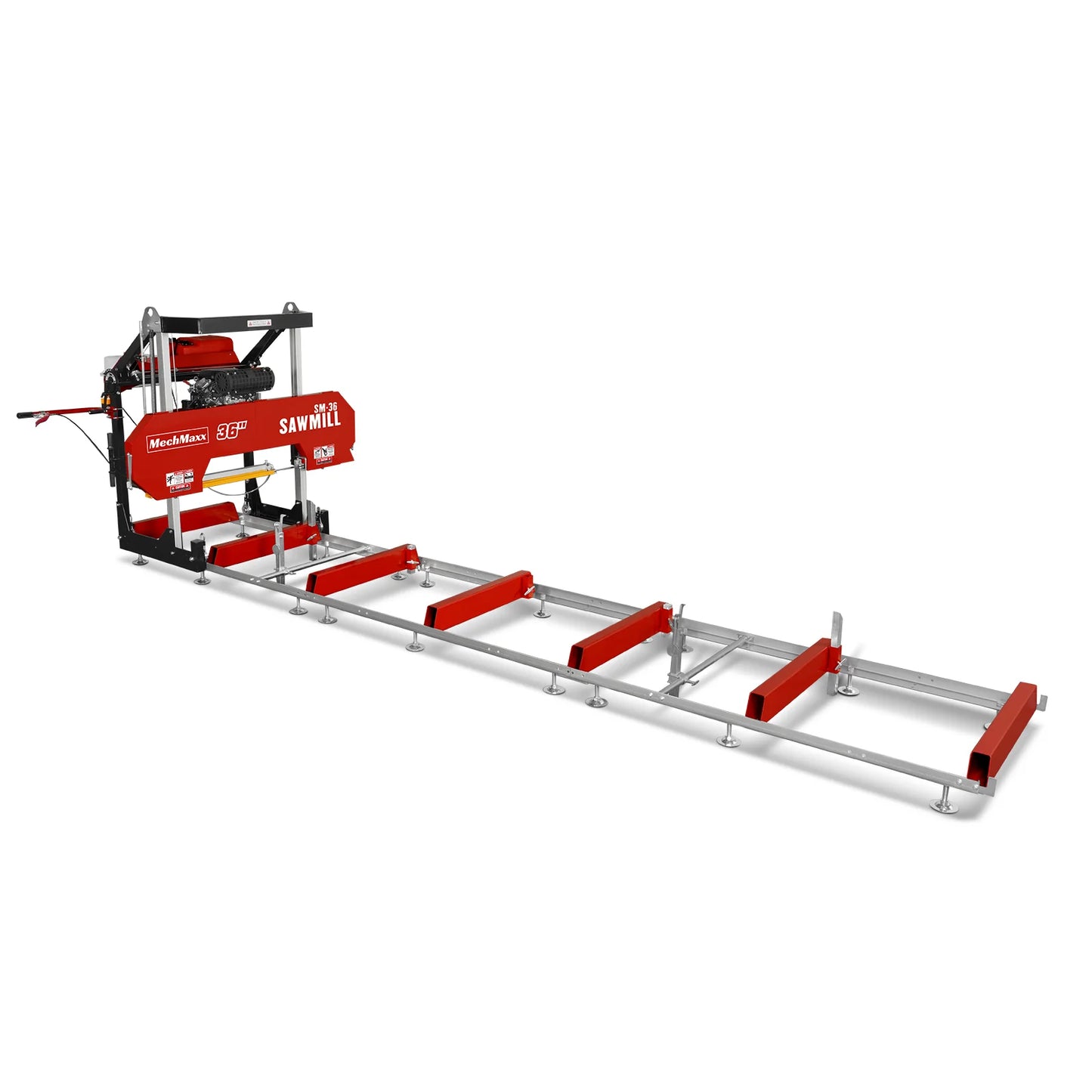 36" MAX Portable Sawmill,  25HP 750cc ZONSEN V-Twin Engine,  36" Board Width,  20' Track Length,  (10 x Blades Included),  SM-36MAX