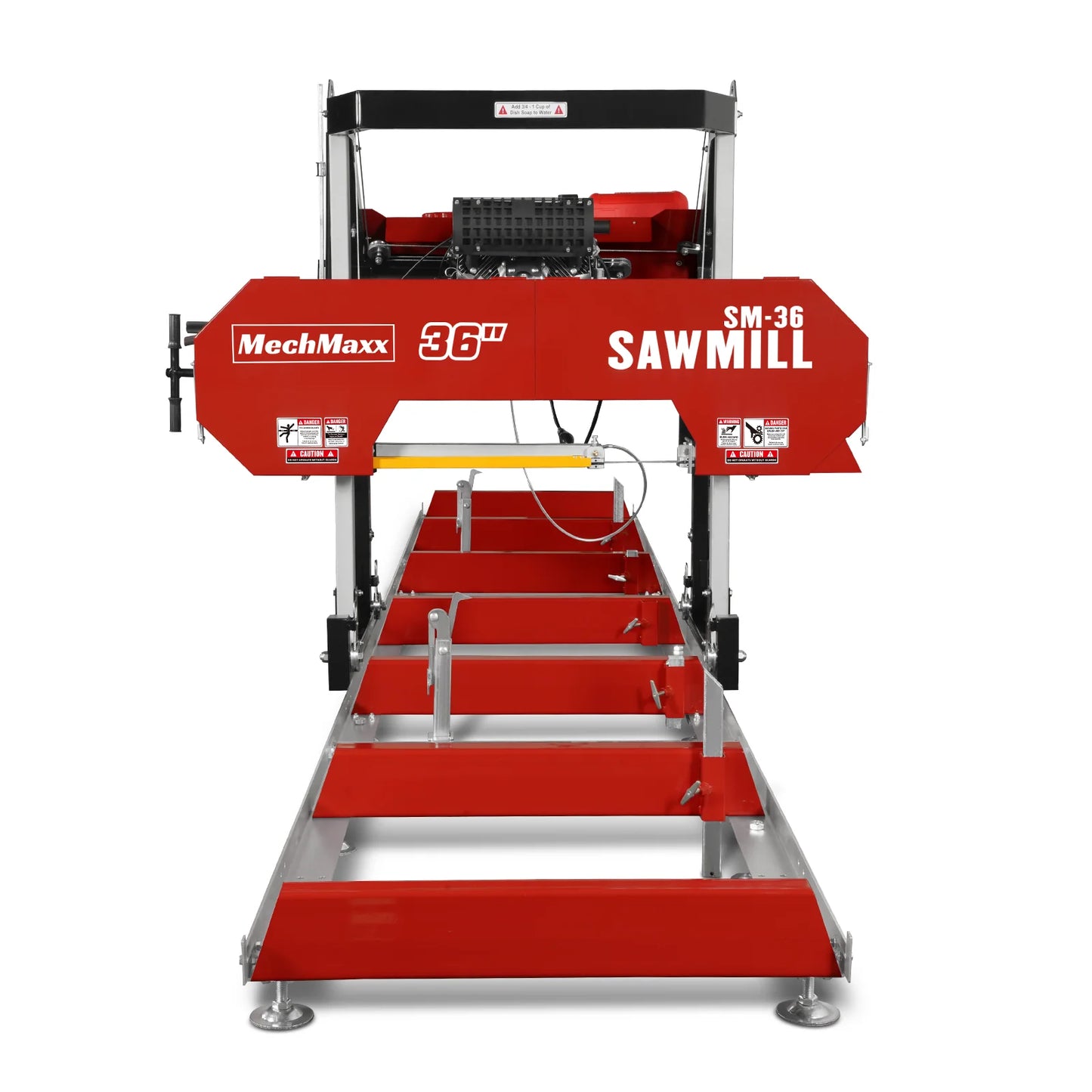 36" MAX Portable Sawmill,  25HP 750cc ZONSEN V-Twin Engine,  36" Board Width,  20' Track Length,  (10 x Blades Included),  SM-36MAX