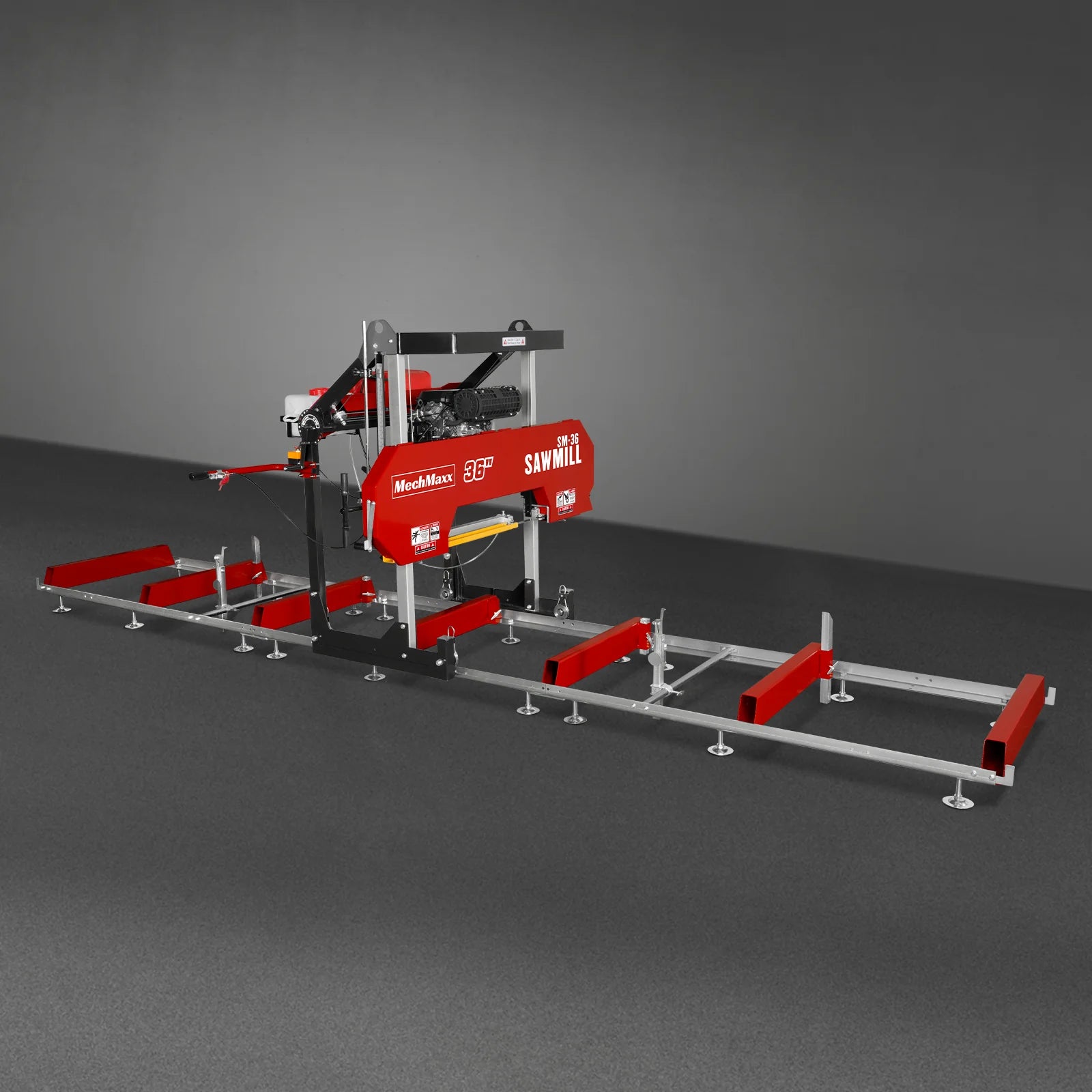 36" MAX Portable Sawmill,  25HP 750cc ZONSEN V-Twin Engine,  36" Board Width, 20' Track Length, SM-36MAX